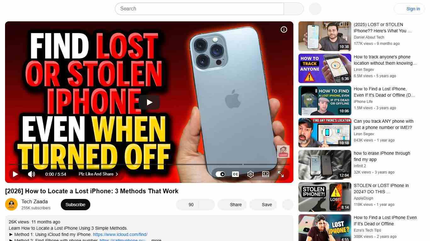 [2026] How to Locate a Lost iPhone: 3 Methods That Work - YouTube